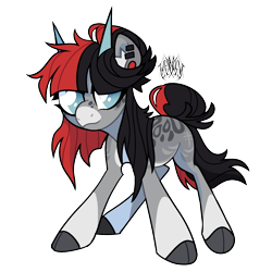 Size: 2000x2000 | Tagged: safe, artist:renhorse, oc, oc only, earth pony, pony, female, high res, horns, mare, simple background, solo, transparent background