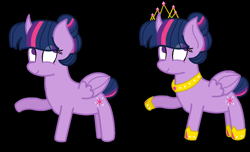 Size: 1284x782 | Tagged: safe, artist:prismborealisdash, twilight sparkle, alicorn, pony, g4, alternate clothes, black background, crown, female, hoof shoes, jewelry, mare, regalia, self ponidox, simple background, solo, twilight sparkle (alicorn)