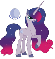 Size: 1669x1785 | Tagged: safe, artist:starshinesentry07, oc, oc only, alicorn, pony, unicorn, alicorn oc, base used, female, horn, magical lesbian spawn, mare, offspring, parent:princess amore, parent:princess luna, simple background, solo, transparent background, wings