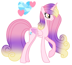 Size: 1153x1029 | Tagged: safe, artist:starshinesentry07, oc, oc only, alicorn, pony, alicorn oc, base used, female, horn, magical lesbian spawn, mare, offspring, parent:princess amore, parent:princess cadance, simple background, solo, transparent background, wings