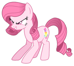 Size: 1166x1051 | Tagged: safe, artist:muhammad yunus, oc, oc only, oc:annisa trihapsari, earth pony, pony, g4, base used, evil smile, female, grin, gritted teeth, mare, not rarity, pink body, pink hair, simple background, smiling, solo, transparent background, vector