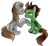 Size: 1002x915 | Tagged: safe, artist:flakyporcupine1989, oc, oc only, oc:devin, oc:dive siren, bat pony, pony, couple, cute, daaaaaaaaaaaw, diren, female, holding hooves, looking at each other, love, male, mare, pair, shipping, simple background, smiling, stallion, straight, transparent background, vector