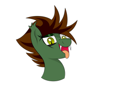 Size: 1024x732 | Tagged: safe, artist:dangercloseart, oc, oc only, oc:dive siren, bat pony, pony, bust, cute, portrait, simple background, solo, teeth, tongue out, transparent background