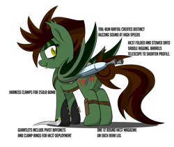 Size: 1024x864 | Tagged: safe, artist:dangercloseart, oc, oc only, oc:dive siren, bat pony, pony, bat pony oc, butt, claw, cute, cutie mark, harness, jetpack, layout, looking at you, plot, ref, reference sheet, simple background, smiling, solo, stuka, transparent background, weapon