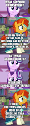 Size: 500x2066 | Tagged: safe, edit, edited screencap, screencap, starlight glimmer, sunburst, g4, comic, implied amity blight, screencap comic, the owl house, wandavision