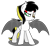 Size: 800x740 | Tagged: safe, artist:lullabyprince, artist:small-brooke1998, oc, oc only, oc:karai, bat pony, pony, base used, bat pony oc, confused, heterochromia, ponified, solo, spread wings, teenage mutant ninja turtles, tmnt 2012, wings