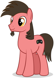Size: 3000x4210 | Tagged: safe, artist:keronianniroro, oc, oc only, oc:ace play, earth pony, pony, backwards cutie mark, high res, male, simple background, solo, stallion, transparent background, vector