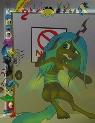 Size: 2550x3300 | Tagged: safe, artist:arkolo, queen chrysalis, changeling, draconequus, fanfic:chrysalis wins, g4, fanfic art, high res