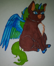Size: 595x726 | Tagged: safe, oc, oc only, alicorn, fluffy pony, pony, alicorn oc, fluffy, horn, original art, poopie, wings