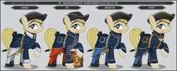 Size: 1280x512 | Tagged: safe, artist:brony-works, earth pony, pony, clothes, female, mare, solo, sweden, uniform