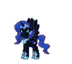 Size: 288x255 | Tagged: safe, artist:torpy-ponius, nightmare moon, alicorn, pony, pony town, g4, animated, female, filly, luna's banishment, nightmare woon