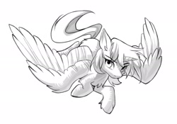 Size: 2048x1431 | Tagged: safe, artist:swaybat, oc, oc only, alicorn, pony, alicorn oc, horn, wings