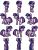 Size: 144x192 | Tagged: safe, artist:zeka10000, twilight sparkle, pony, unicorn, g4, eyebrows, eyebrows visible through hair, pixel art, rpg, rpg maker, rpg maker mv, rpg maker mz, rpg maker vx ace, simple background, sprite, sprite sheet, transparent background, true res pixel art, unicorn twilight