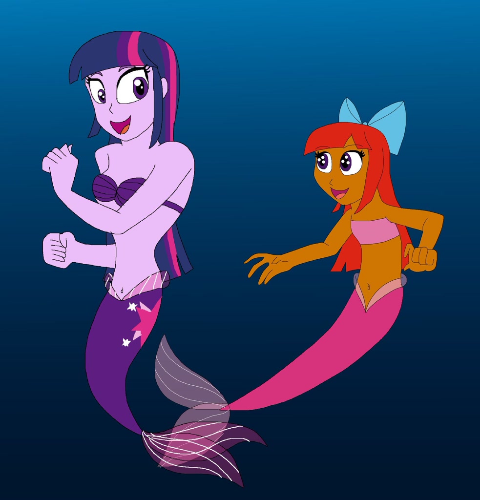 1991052 - safe, artist:azaleasdolls, artist:igugkfcdku, flash sentry,  sunset shimmer, oc, mermaid, merman, equestria girls, crossover, family,  female, male, mermaid maker, mermaid tail, mermaidized, mermanized,  offspring, parent:flash sentry, parent