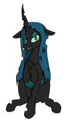 Size: 2104x3808 | Tagged: safe, alternate version, artist:dark shadow, queen chrysalis, changeling, changeling queen, g4, female, high res, simple background, solo, transparent background