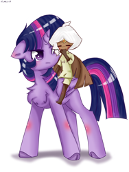 Size: 1080x1440 | Tagged: safe, artist:starflashing twinkle, twilight sparkle, alicorn, pony, g4, cape, chest fluff, clothes, floppy ears, shadow, simple background, sky:children of the light, smiling, twilight sparkle (alicorn), white background, wings