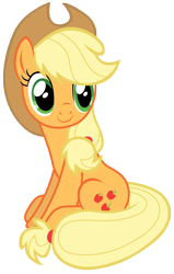 Size: 7000x11000 | Tagged: safe, artist:tardifice, applejack, earth pony, pony, g4, cute, female, jackabetes, mare, simple background, sitting, solo, transparent background, vector