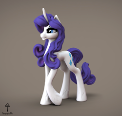 Size: 1515x1440 | Tagged: safe, artist:teonanakatle, rarity, pony, g4, 3d, figurine, solo