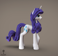 Size: 1515x1440 | Tagged: safe, artist:teonanakatle, rarity, pony, g4, 3d, figurine, solo