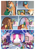 Size: 2100x3000 | Tagged: safe, artist:loryska, oc, oc only, oc:clarabelle, oc:mezzanine, oc:plumeria, abyssinian, hybrid, pony, zony, comic:friendship grows, adopted offspring, bag, door, drinking, drinking straw, female, high res, male, mare, mouth hold, offspring, pale belly, parent:quibble pants, parent:rainbow dash, parent:sweetie belle, parents:quibbledash, token