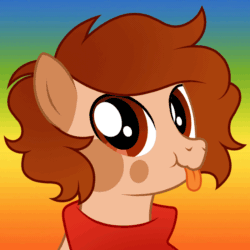 Size: 800x800 | Tagged: safe, artist:jennieoo, oc, oc only, oc:red chaser, earth pony, pony, animated, blinking, blinking animation, gif, show accurate, solo, tongue out, vector