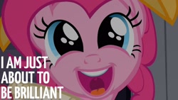 Size: 1920x1080 | Tagged: safe, edit, edited screencap, editor:quoterific, screencap, chancellor puddinghead, pinkie pie, earth pony, pony, g4, hearth's warming eve (episode), season 2, clothes, costume, cute, diapinkes, excited, female, open mouth, solo