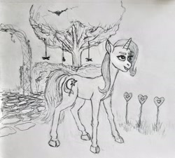 Size: 2109x1895 | Tagged: safe, artist:necromarecy, trixie, pony, unicorn, g4, cloven hooves, grin, smiling, solo, traditional art