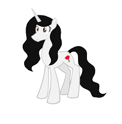 Size: 4696x4760 | Tagged: safe, artist:mr100dragon100, oc, oc:elizabeth, pony, unicorn, black mane, female, flower, rose, simple background, transparent background, white coat