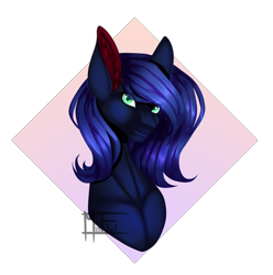 Size: 3292x3320 | Tagged: safe, artist:minelvi, oc, oc only, earth pony, pony, bust, ear fluff, earth pony oc, high res, signature, simple background, solo, transparent background