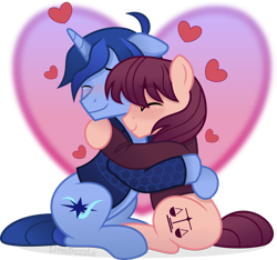 Size: 1920x1795 | Tagged: safe, artist:limedazzle, oc, oc only, oc:allen, oc:james, earth pony, pony, gay, hug, male, stallion