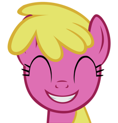 Size: 900x938 | Tagged: safe, artist:lahirien, cherry berry, earth pony, pony, a friend in deed, g4, eyes closed, female, grin, mare, simple background, smiling, solo, transparent background, vector
