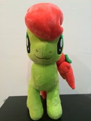 Size: 2448x3264 | Tagged: safe, artist:topsangtheman, peachy sweet, earth pony, pony, g4, apple family member, high res, irl, looking at you, photo, plushie, solo