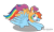 Size: 1280x772 | Tagged: safe, artist:small-brooke1998, rainbow dash, scootaloo, pegasus, pony, g4, cute, cutealoo, dashabetes, piggyback ride, ponies riding ponies, riding, scootaloo riding rainbow dash, scootalove, simple background, transparent background