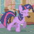 Size: 125x125 | Tagged: safe, screencap, twilight sparkle, pony, unicorn, g4, party of one, season 1, animated, cute, dancing, eyes closed, female, gif, gif for breezies, incorrect leg anatomy, mare, picture for breezies, smiling, solo, trotting, trotting in place, twiabetes, unicorn twilight
