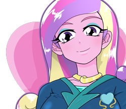 Size: 1480x1280 | Tagged: safe, artist:batipin, dean cadance, princess cadance, equestria girls, g4, female, holiday, looking at you, simple background, solo, transparent background, valentine's day