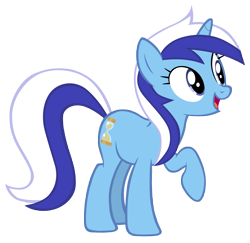 Size: 7200x7000 | Tagged: safe, artist:tardifice, minuette, pony, unicorn, g4, female, mare, open mouth, raised hoof, simple background, solo, transparent background, vector