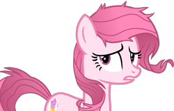Size: 1074x686 | Tagged: safe, artist:muhammad yunus, oc, oc only, oc:annisa trihapsari, earth pony, pony, g4, base used, female, gritted teeth, mare, messy mane, not rarity, pink body, pink hair, simple background, solo, transparent background, vector