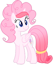 Size: 754x929 | Tagged: safe, artist:muhammad yunus, oc, oc only, oc:strawberries, alicorn, pony, g4, base used, cute, female, mare, not pinkie pie, ocbetes, simple background, solo, transparent background, vector