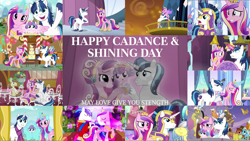 Size: 1978x1113 | Tagged: safe, edit, edited screencap, editor:quoterific, screencap, amarant, cattail, compass star, discord, emerald green, green gem, hayseed turnip truck, lightning bolt, meadowbrook, princess cadance, princess flurry heart, rockhoof, ruby armor, shining armor, teal crescent, white lightning, alicorn, crystal pony, pony, unicorn, a canterlot wedding, a flurry of emotions, g4, my little pony best gift ever, once upon a zeppelin, slice of life (episode), the beginning of the end, the crystal empire, the crystalling, the last problem, the one where pinkie pie knows, the times they are a changeling, armor, baby, baby pony, crying, crystal guard, crystal guard armor, diaper, duo, eyes closed, female, glowing horn, horn, magic, magic aura, male, open mouth, star flurry heart, teeth, trio