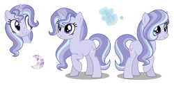 Size: 1969x977 | Tagged: safe, artist:xxcheerupxxx, oc, oc only, pony, base used, cracked horn, female, horn, magical lesbian spawn, mare, offspring, parent:starlight glimmer, parent:trixie, parents:startrix, simple background, solo, transparent background