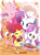 Size: 1192x1600 | Tagged: safe, artist:fuyugi, apple bloom, pinkie pie, rarity, scootaloo, sweetie belle, twilight sparkle, earth pony, pegasus, pony, unicorn, g4, :p, adorabloom, baking, belle sisters, book, bowl, chef's hat, chocolate, clothes, cute, cutealoo, cutie mark crusaders, diapinkes, diasweetes, eyes closed, female, filly, foal, food, group, hat, holiday, hoof hold, horn, licking, licking lips, lidded eyes, mare, milk, open mouth, raribetes, sextet, siblings, signature, sisters, spread wings, tongue out, twiabetes, valentine's day, whisk, white pupils, wings