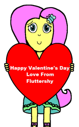 Size: 443x713 | Tagged: safe, artist:samuelcollins1990, fluttershy, equestria girls, g4, cute, heart, hearts and hooves day, holiday, valentine's day