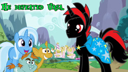 Size: 1280x720 | Tagged: safe, artist:balabinobim, snails, snips, trixie, oc, g4, red and black oc