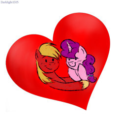 Size: 3000x3000 | Tagged: safe, artist:darklight1315, big macintosh, sugar belle, earth pony, pony, unicorn, g4, hearts and hooves day, high res, holiday, love, valentine's day, valentine's day card
