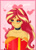 Size: 1500x2100 | Tagged: safe, artist:albertbm, sunset shimmer, equestria girls, g4, blushing, chocolate, choker, collar, food, holiday, solo, studded choker, valentine's day