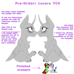Size: 2500x2500 | Tagged: safe, artist:melodytheartpony, oc, any gender, any species, commission, duo, high res, holiday, valentine's day, your character here