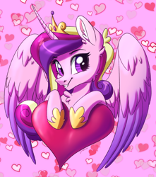 Size: 3000x3400 | Tagged: safe, artist:faline-art, princess cadance, alicorn, pony, g4, heart, hearts and hooves day, high res, holiday, solo, valentine's day