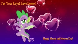 Size: 1210x681 | Tagged: safe, artist:mlpfan3991, spike, dragon, g4, hearts and hooves day, holiday, valentine's day, valentine's day card
