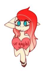 Size: 908x1524 | Tagged: safe, artist:raya, oc, oc only, oc:making amends, pegasus, pony, commission, floppy ears, heart, simple background, solo, transparent background, ur gay, ych result