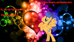 Size: 1210x681 | Tagged: safe, artist:mlpfan3991, flash sentry, pegasus, pony, g4, hearts and hooves day, holiday, male, rearing, stallion, valentine's day, valentine's day card
